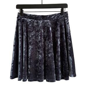 Topshop Size 6 Crushed Velvet Skater Skirt